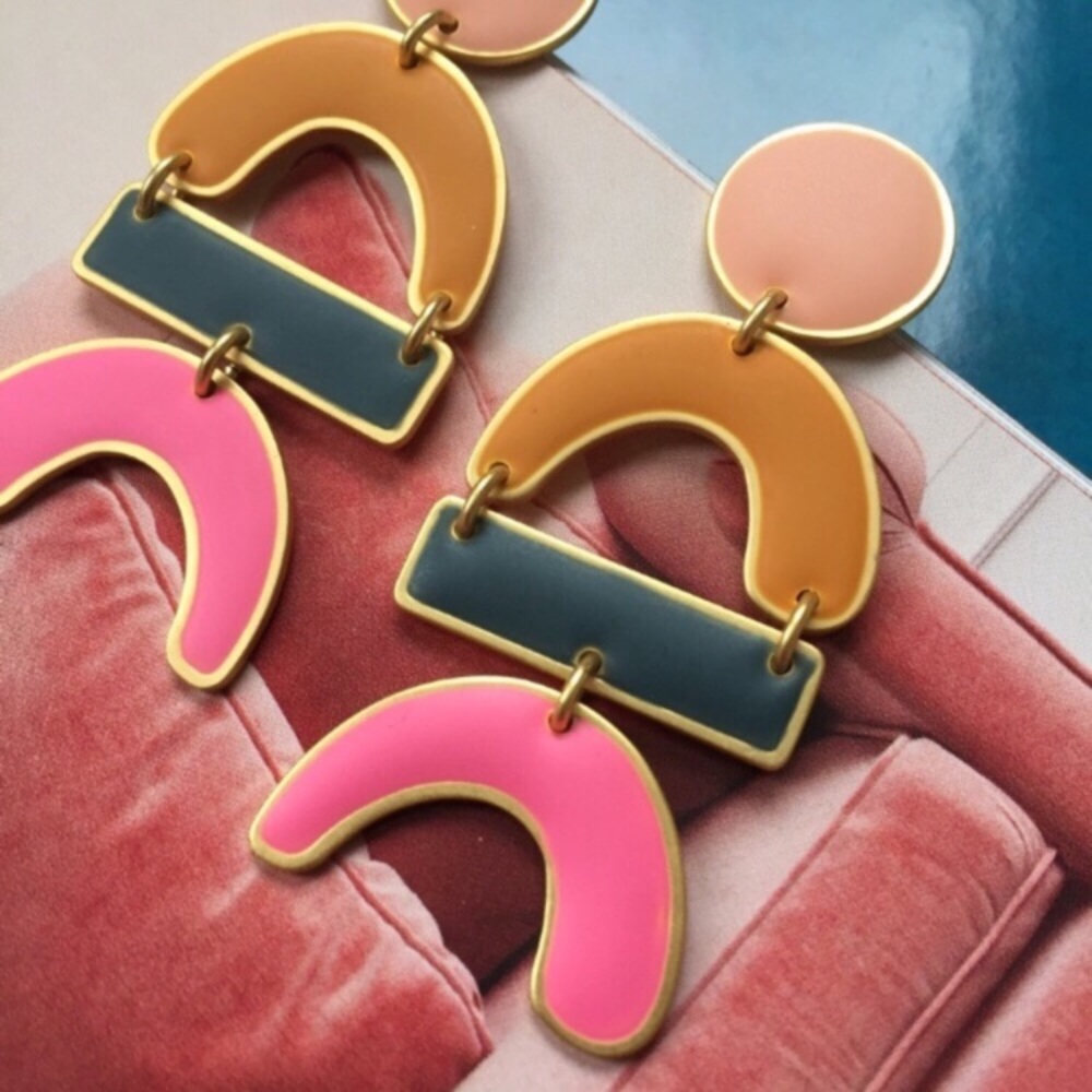 madewell | newform enamel earrings - Picture 2 of 3
